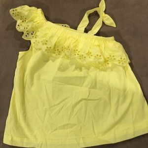 One Shoulder Yellow Shirt